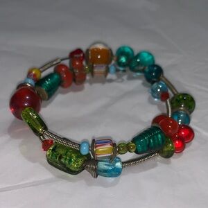 Vibrant Multicolor Beaded Wrap Bracelet